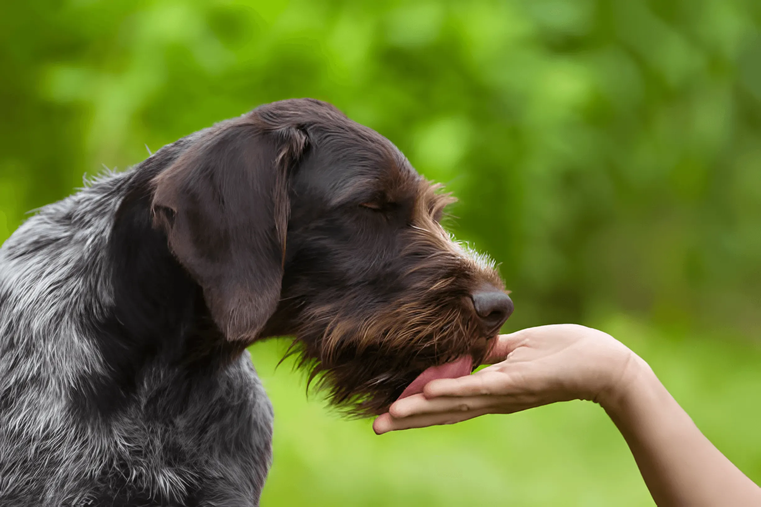 Topp 5 anledningar till varför en hund slickar sin ägares händer